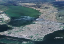 Rio Grande: Uma Jornada Histórica da Fortaleza à Cidade Cosmopolita Vista aérea do município de rio Grande,