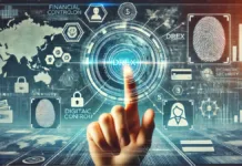 Drex, Identidade Digital e o Controle Financeiro: Uma Reflexão Sobre o Futuro do Dinheiro Ilustração digital representando o controle financeiro e identidade digital. Um holograma futurista exibe a palavra 'Drex' em destaque, enquanto uma mão interage com símbolos de moeda digital e elementos de segurança biométrica, como impressão digital e reconhecimento facial. Ao fundo, uma rede de transações interconectadas e um mapa digital sugerem um sistema financeiro global monitorado.
