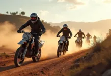 1ª Etapa do Citadino Rio-grandino de Velocross Acontece em Abril Imagem de motos fazendo trilha de areia.